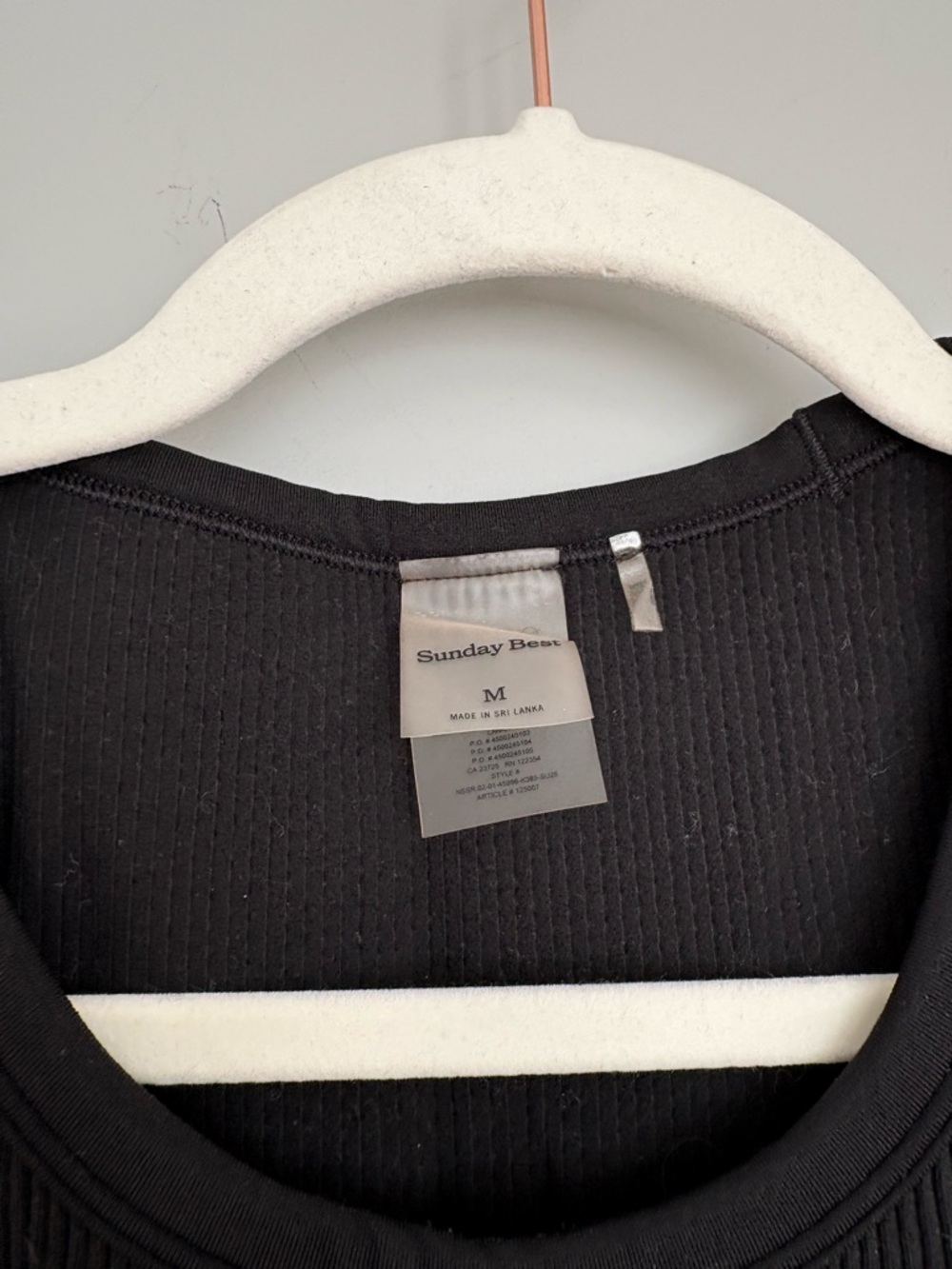 Sunday best ribbed Black Tank Top - Picture 5 of 5